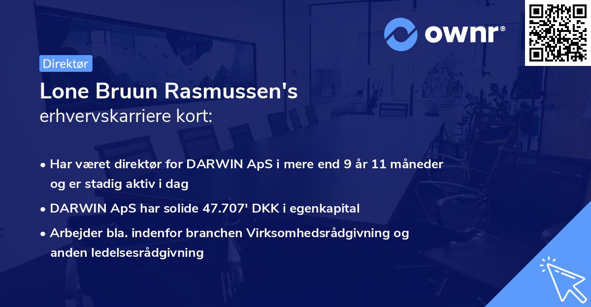 Lone Bruun Rasmussen's erhvervskarriere kort