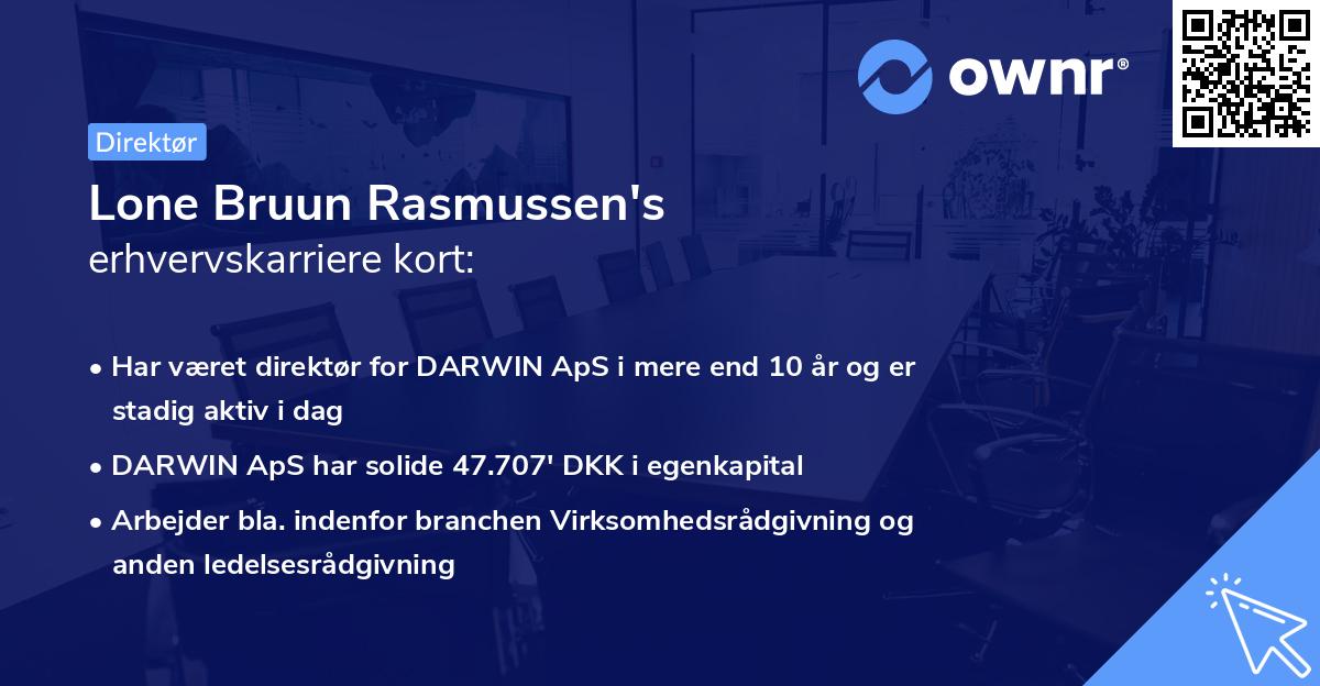 Lone Bruun Rasmussen's erhvervskarriere kort
