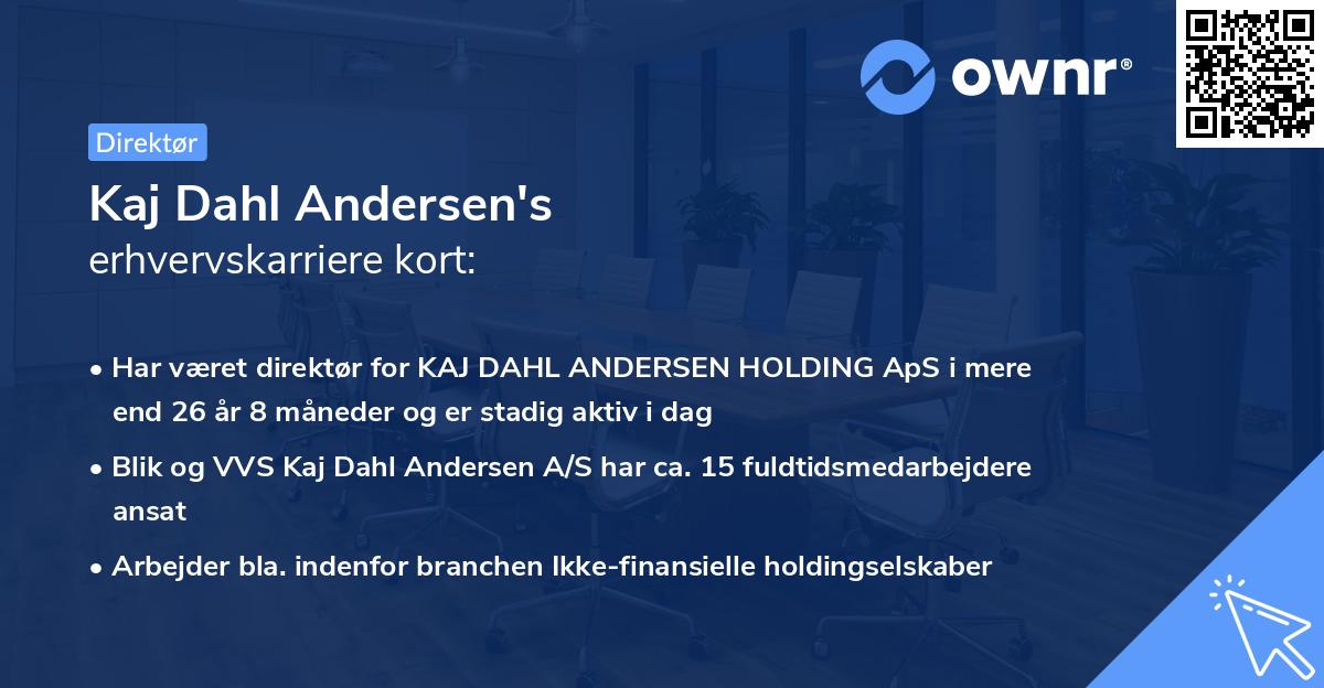 Kaj Dahl Andersen's erhvervskarriere kort