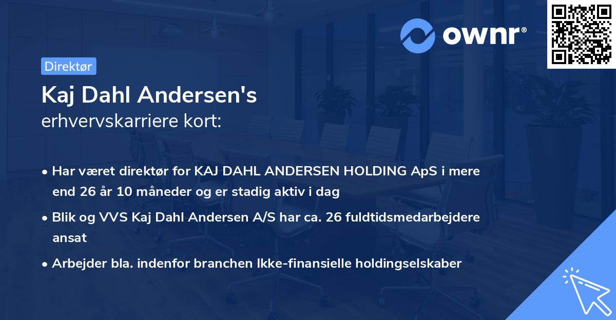 Kaj Dahl Andersen's erhvervskarriere kort