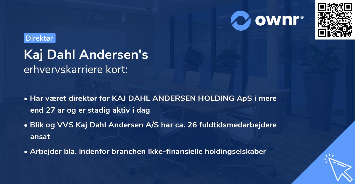 Kaj Dahl Andersen's erhvervskarriere kort