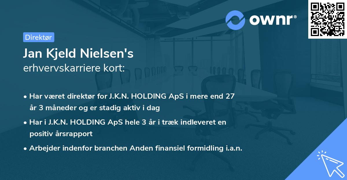 Jan Kjeld Nielsen's erhvervskarriere kort