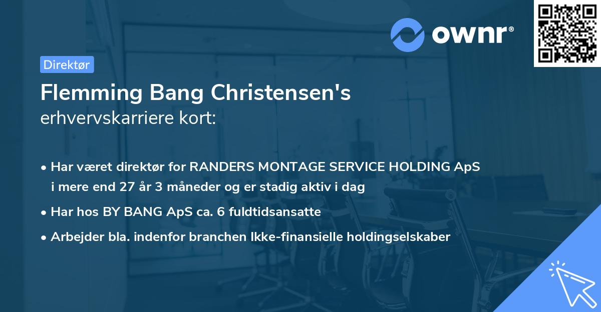 Flemming Bang Christensen's erhvervskarriere kort