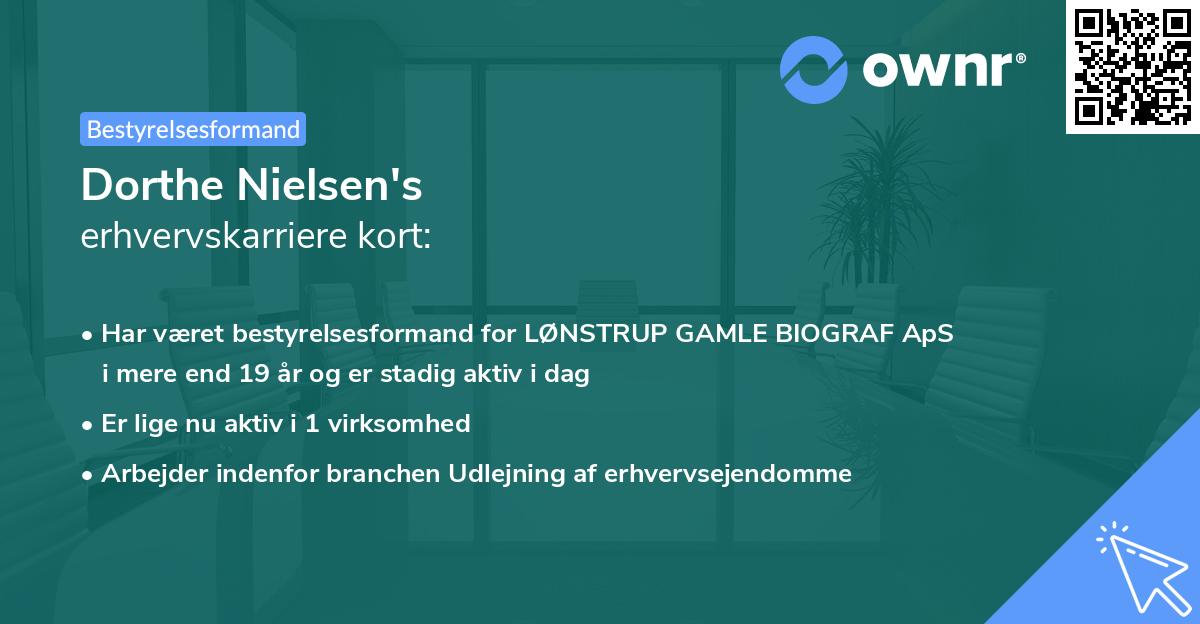 Dorthe Nielsen's erhvervskarriere kort