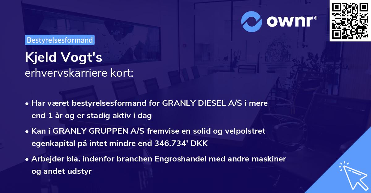 Kjeld Vogt's erhvervskarriere kort