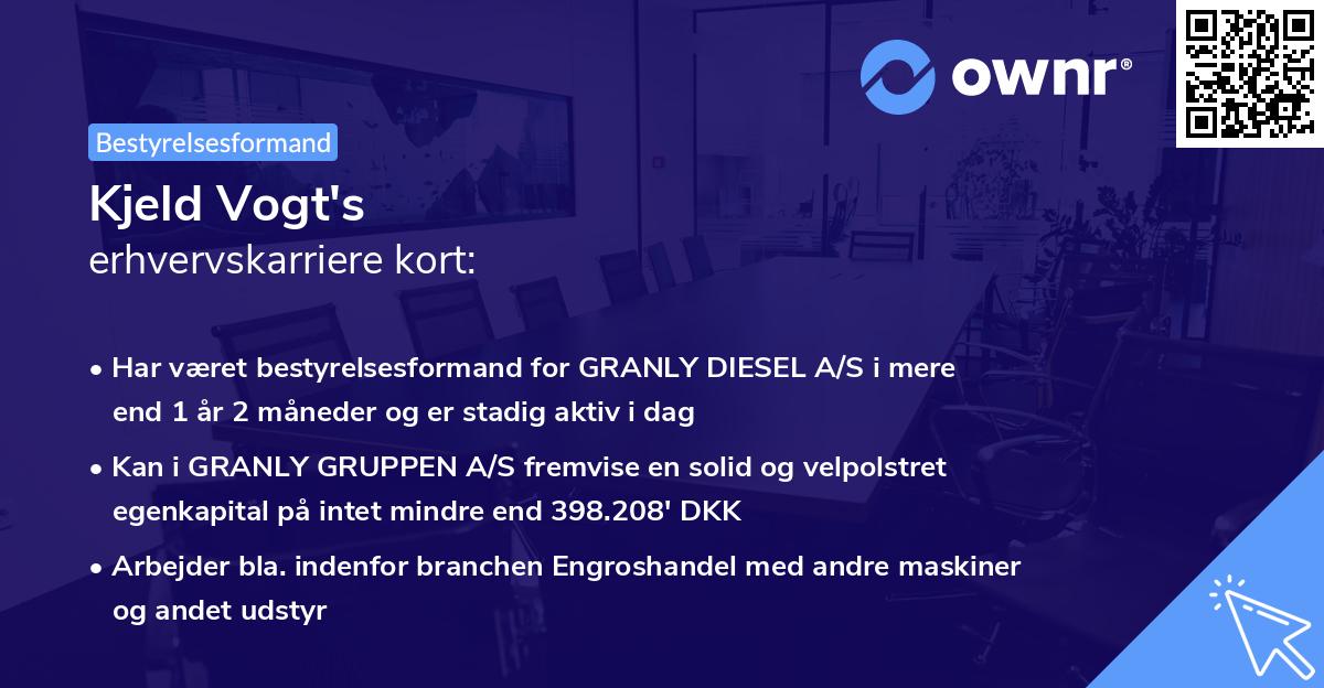 Kjeld Vogt's erhvervskarriere kort
