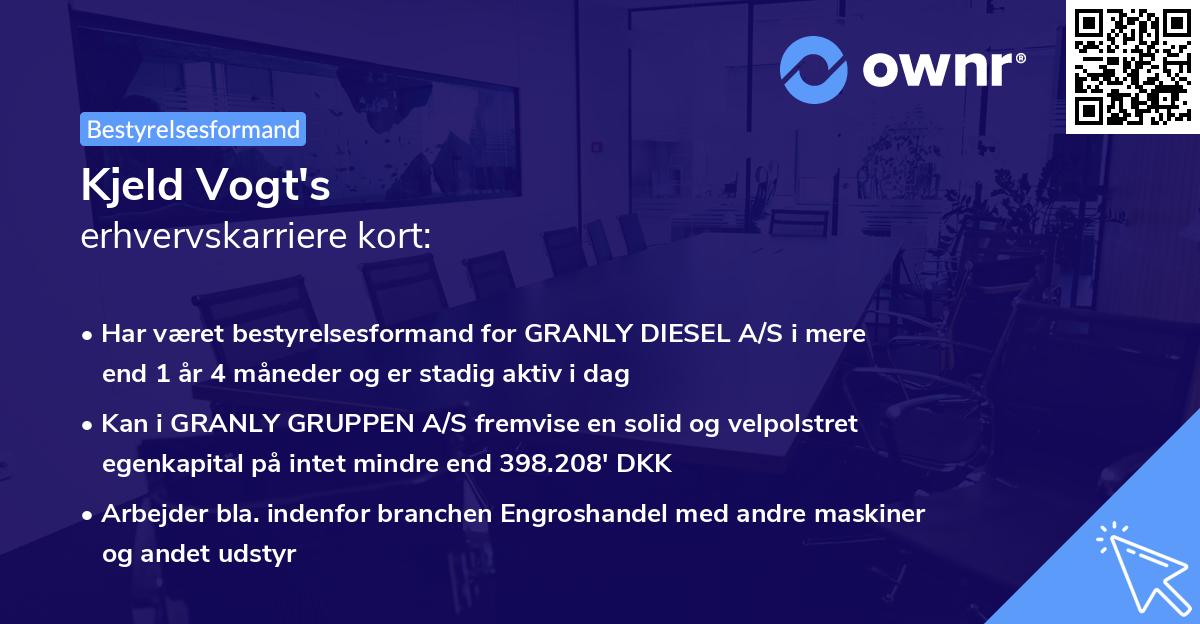 Kjeld Vogt's erhvervskarriere kort
