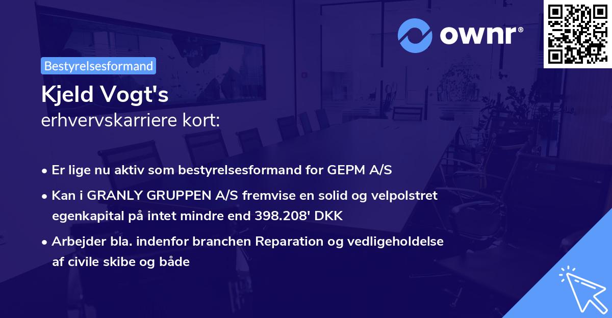 Kjeld Vogt's erhvervskarriere kort