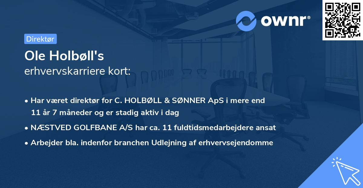 Ole Holbøll's erhvervskarriere kort