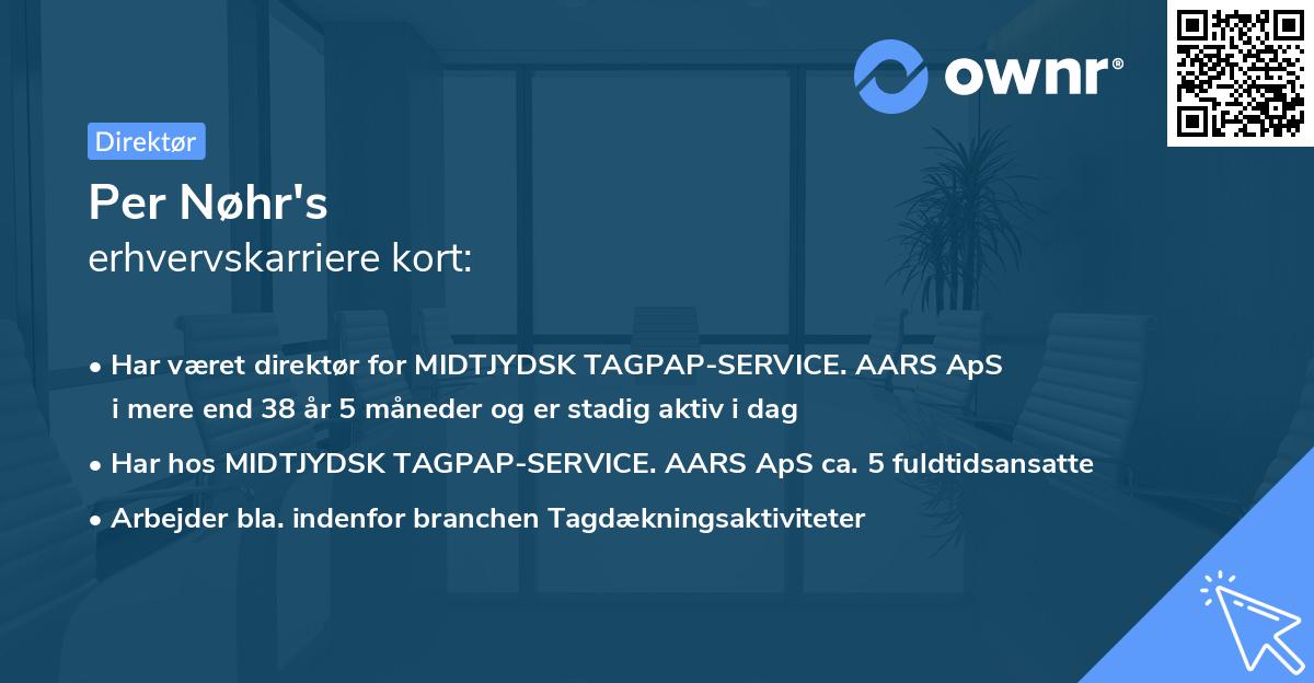 Per Nøhr's erhvervskarriere kort
