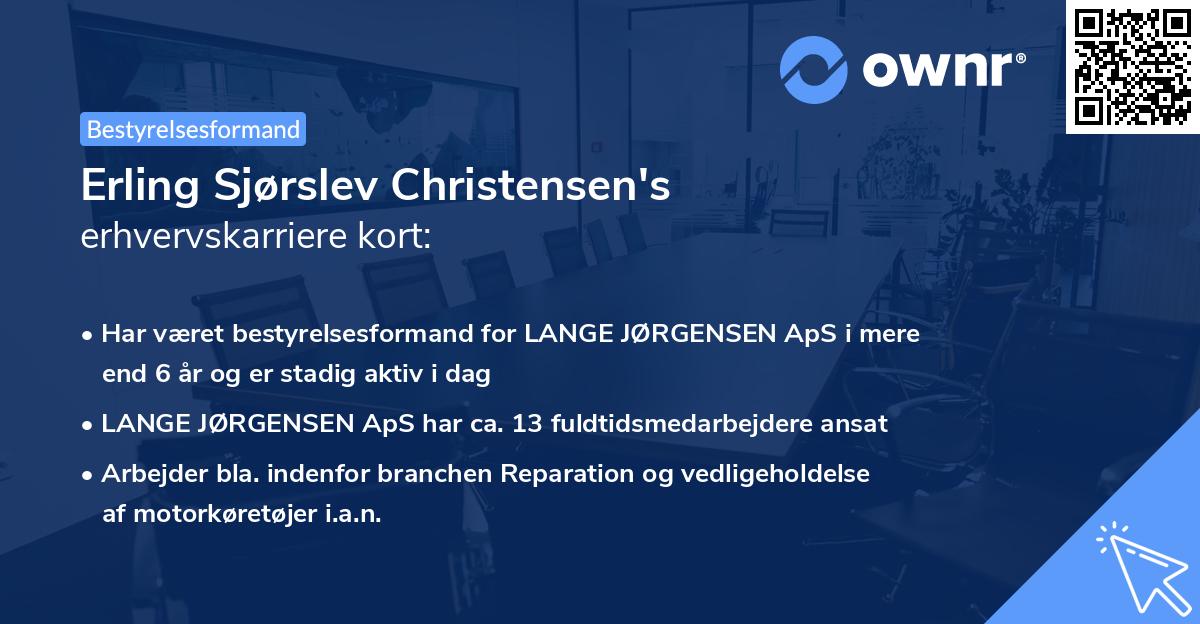 Erling Sjørslev Christensen's erhvervskarriere kort