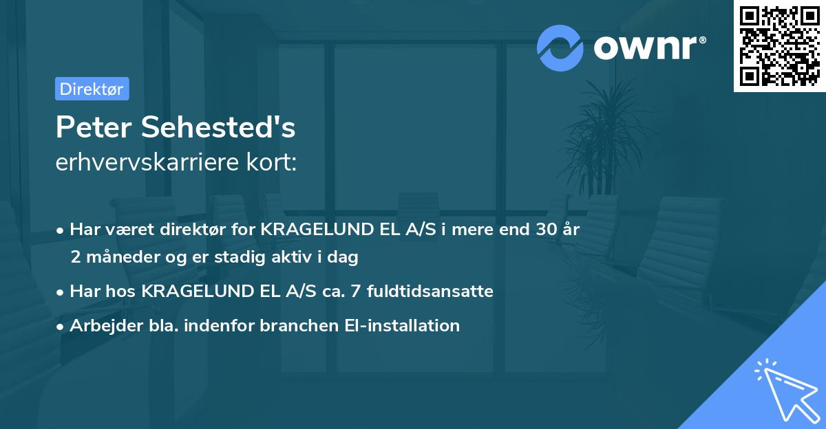 Peter Sehested's erhvervskarriere kort