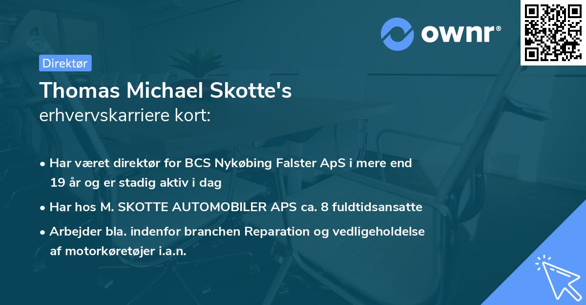 Thomas Michael Skotte's erhvervskarriere kort