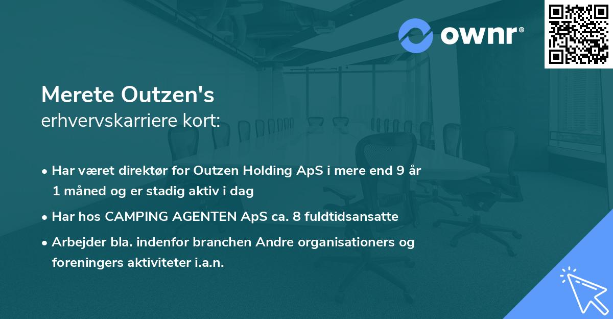 Merete Outzen's erhvervskarriere kort