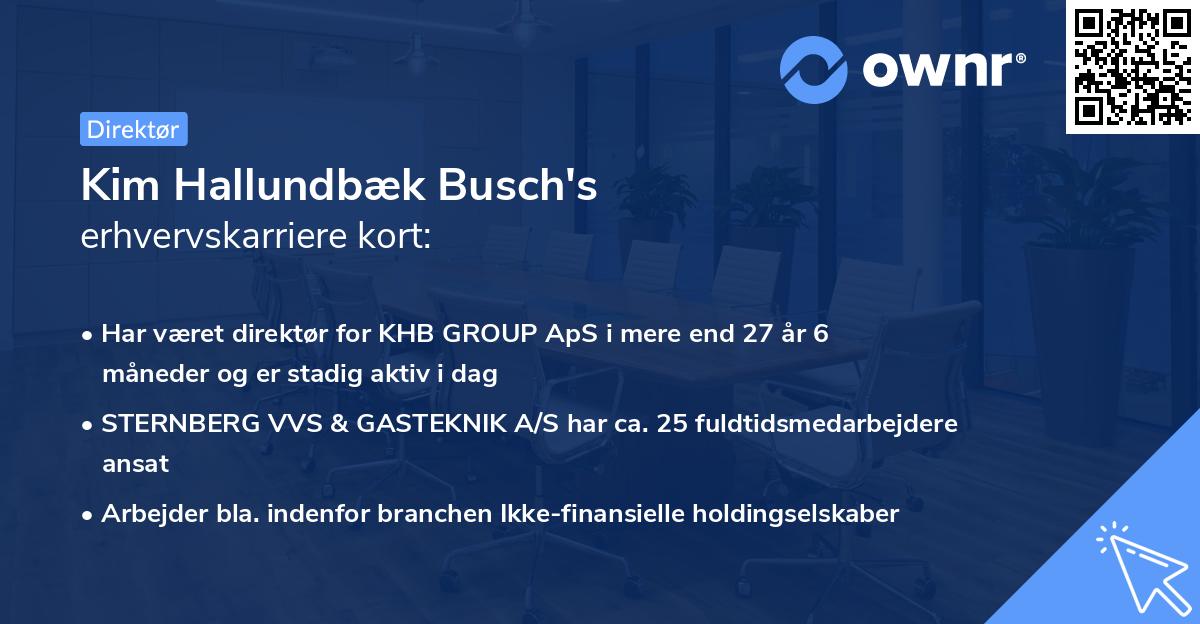 Kim Hallundbæk Busch's erhvervskarriere kort