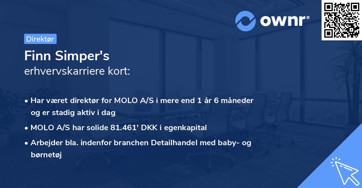 Finn Simper's erhvervskarriere kort