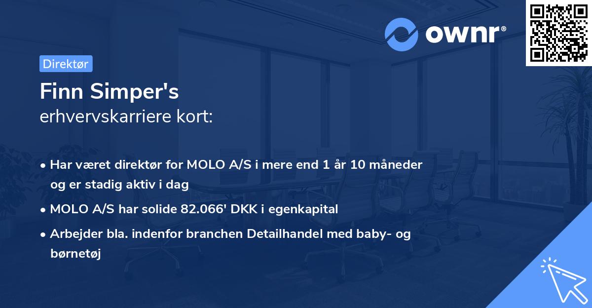 Finn Simper's erhvervskarriere kort