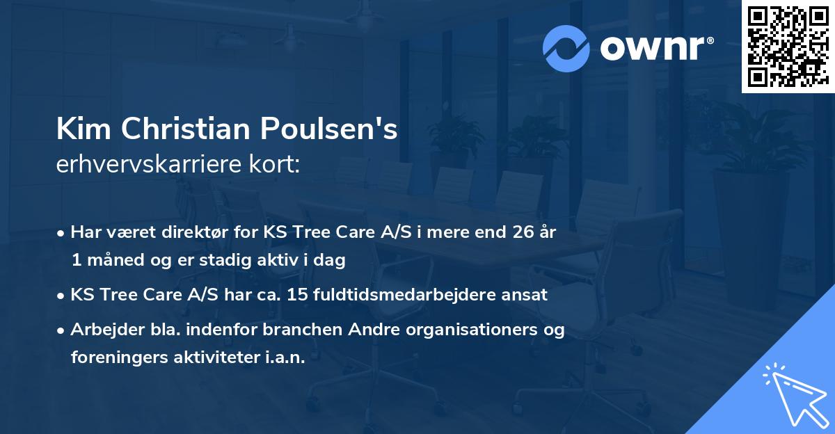Kim Christian Poulsen's erhvervskarriere kort