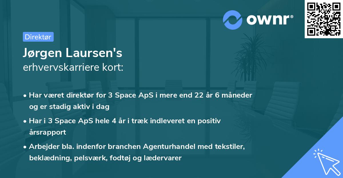 Jørgen Laursen's erhvervskarriere kort