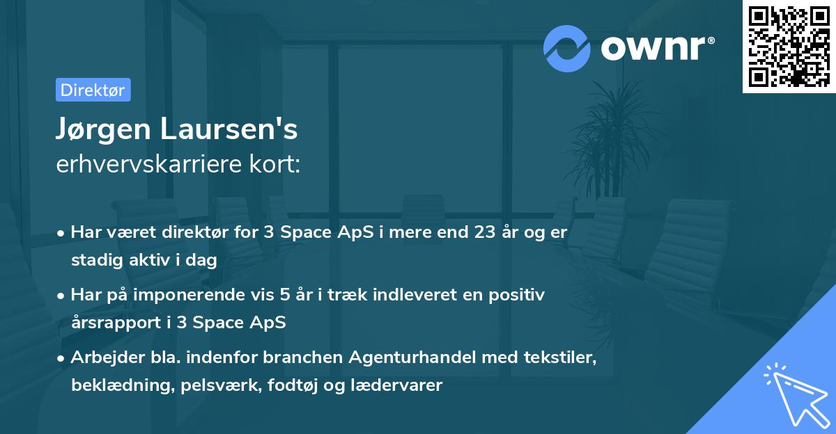Jørgen Laursen's erhvervskarriere kort