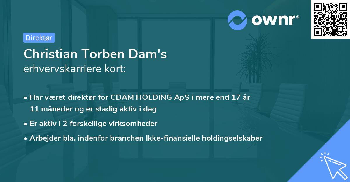 Christian Torben Dam's erhvervskarriere kort