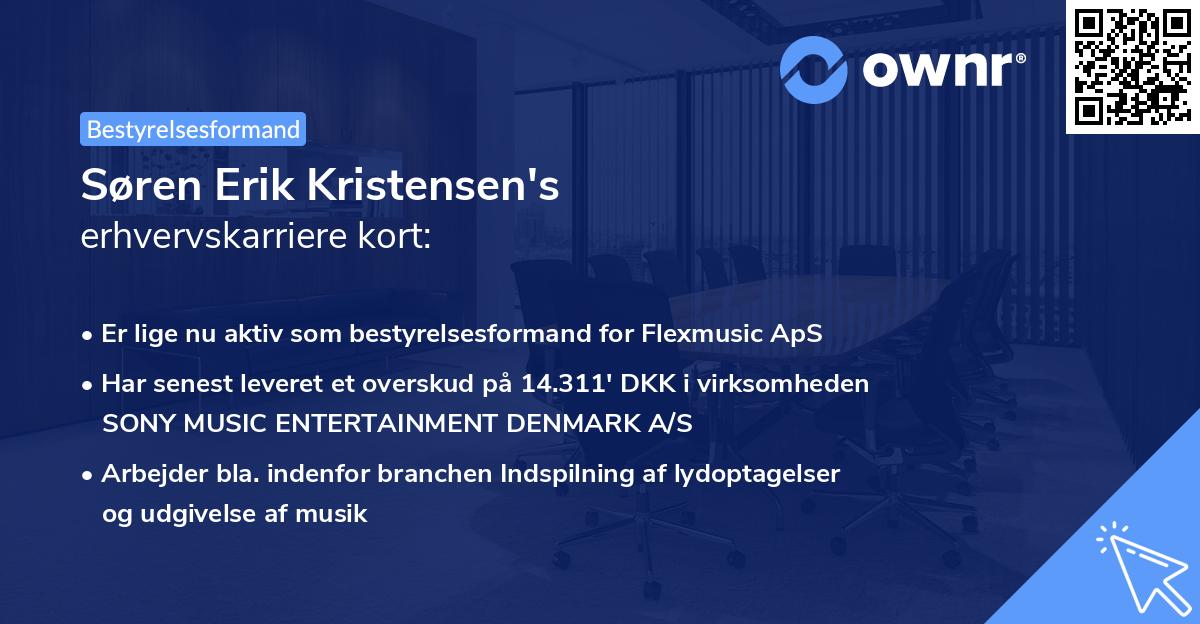 Søren Erik Kristensen's erhvervskarriere kort