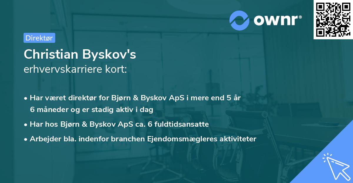 Christian Byskov's erhvervskarriere kort