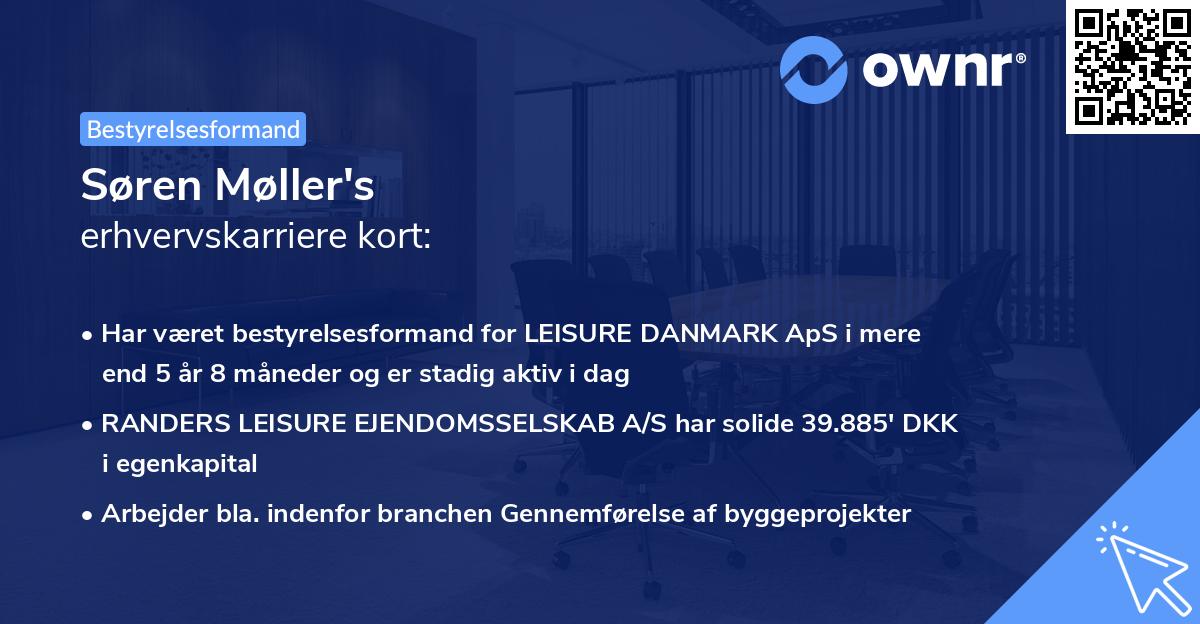 Søren Møller's erhvervskarriere kort