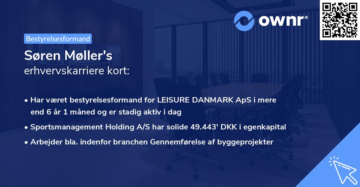 Søren Møller's erhvervskarriere kort