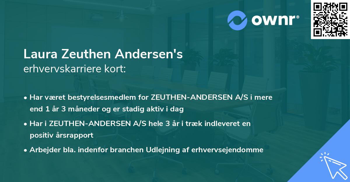 Laura Zeuthen Andersen's erhvervskarriere kort