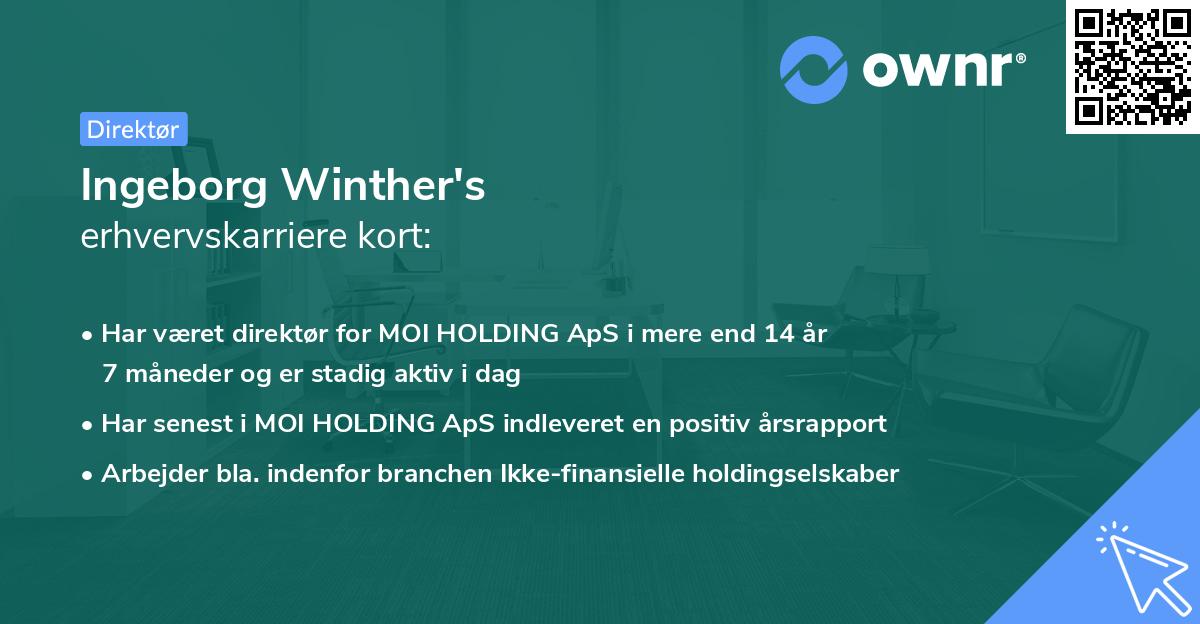Ingeborg Winther's erhvervskarriere kort