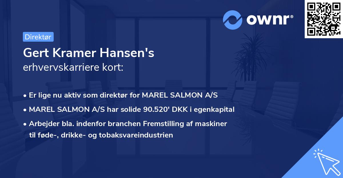 Gert Kramer Hansen's erhvervskarriere kort