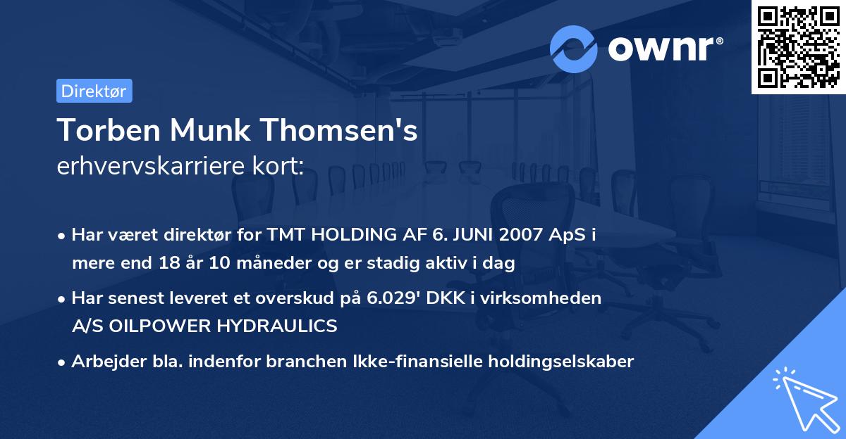 Torben Munk Thomsen's erhvervskarriere kort