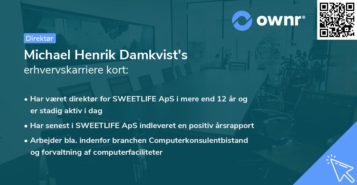 Michael Henrik Damkvist's erhvervskarriere kort