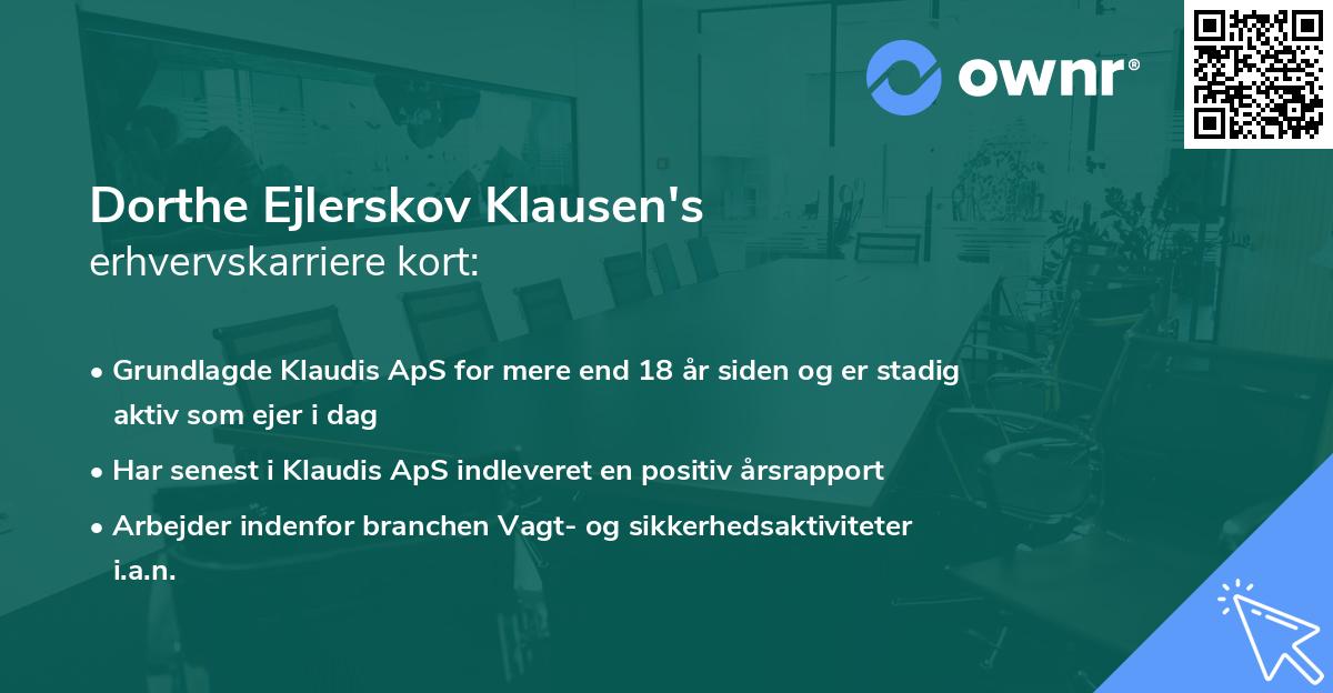 Dorthe Ejlerskov Klausen's erhvervskarriere kort