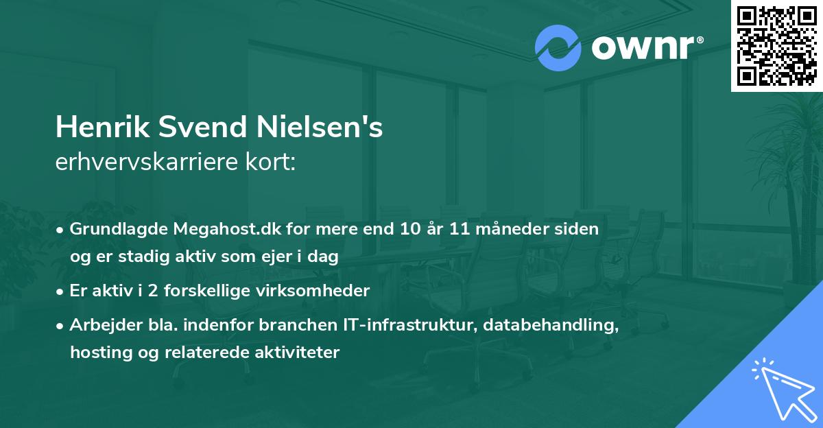 Henrik Svend Nielsen's erhvervskarriere kort