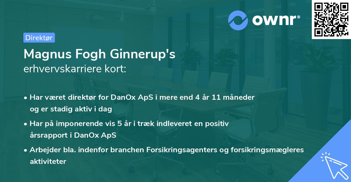 Magnus Fogh Ginnerup's erhvervskarriere kort