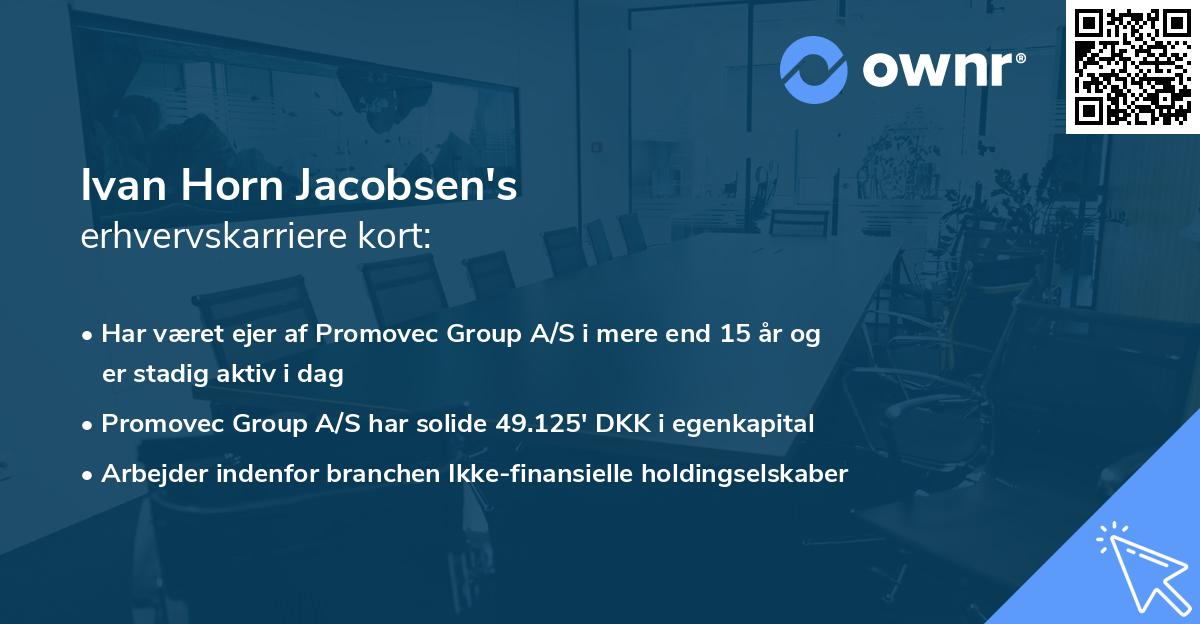 Ivan Horn Jacobsen's erhvervskarriere kort