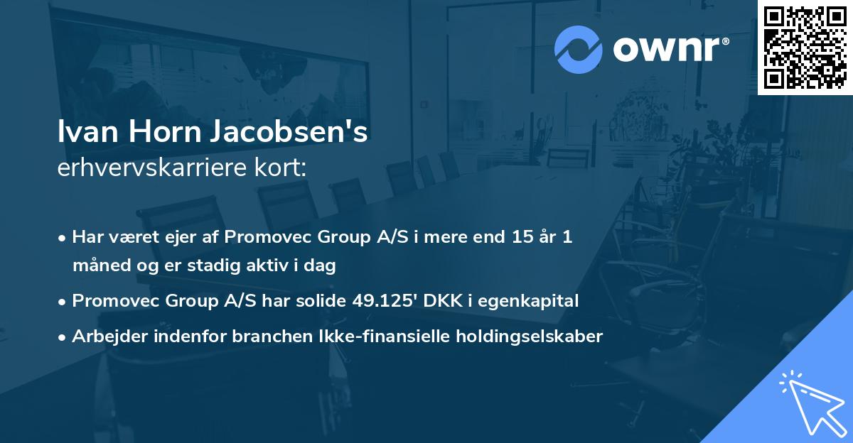 Ivan Horn Jacobsen's erhvervskarriere kort