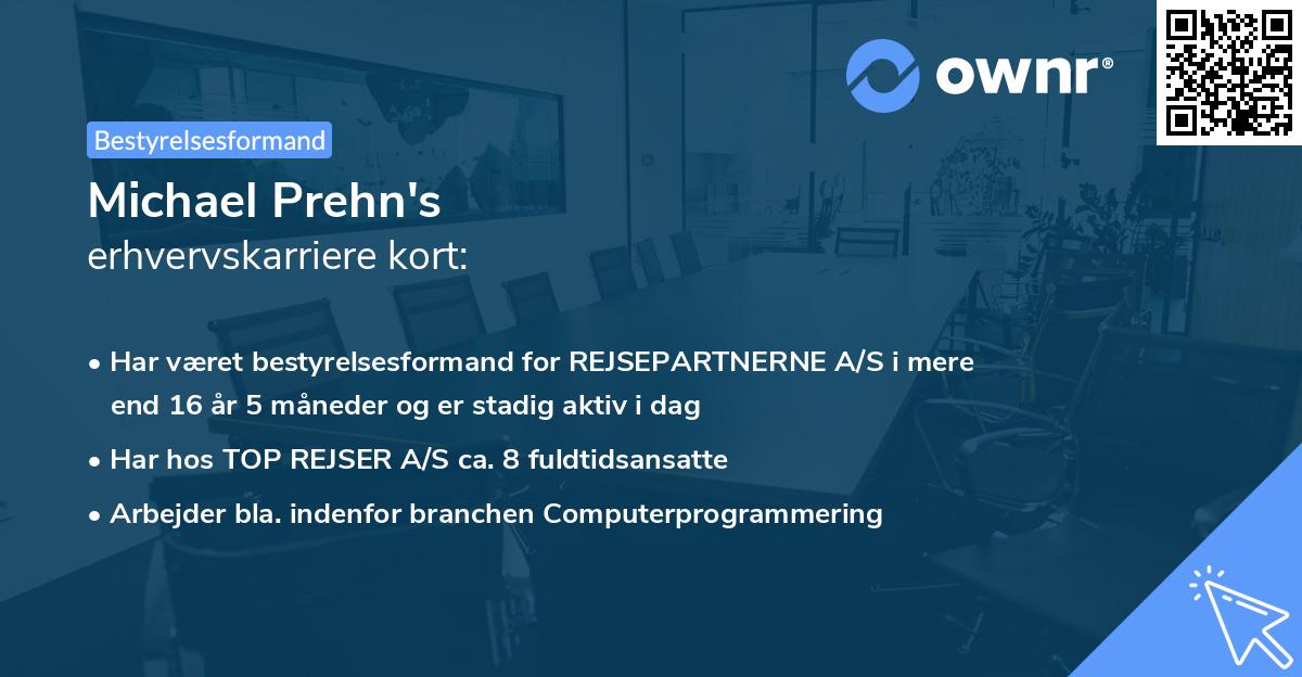 Michael Prehn's erhvervskarriere kort