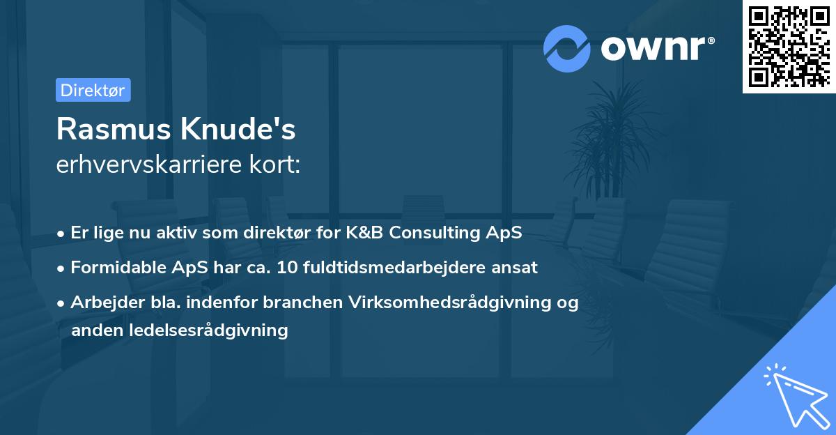 Rasmus Knude's erhvervskarriere kort