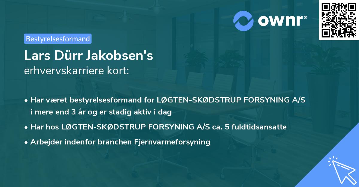 Lars Dürr Jakobsen's erhvervskarriere kort
