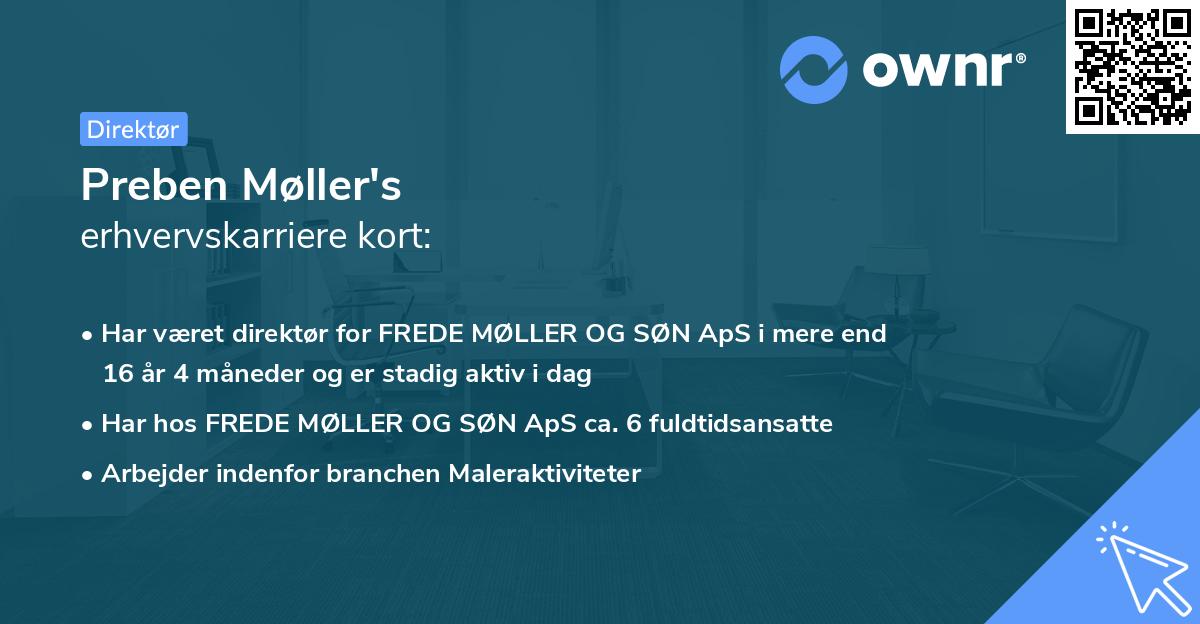 Preben Møller's erhvervskarriere kort