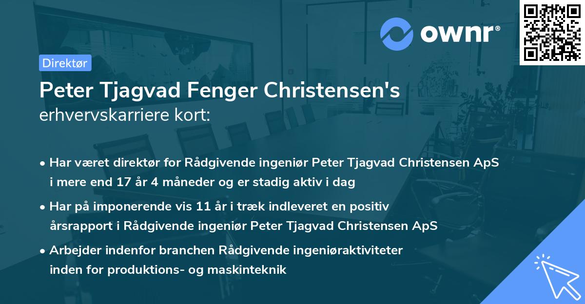 Peter Tjagvad Fenger Christensen's erhvervskarriere kort