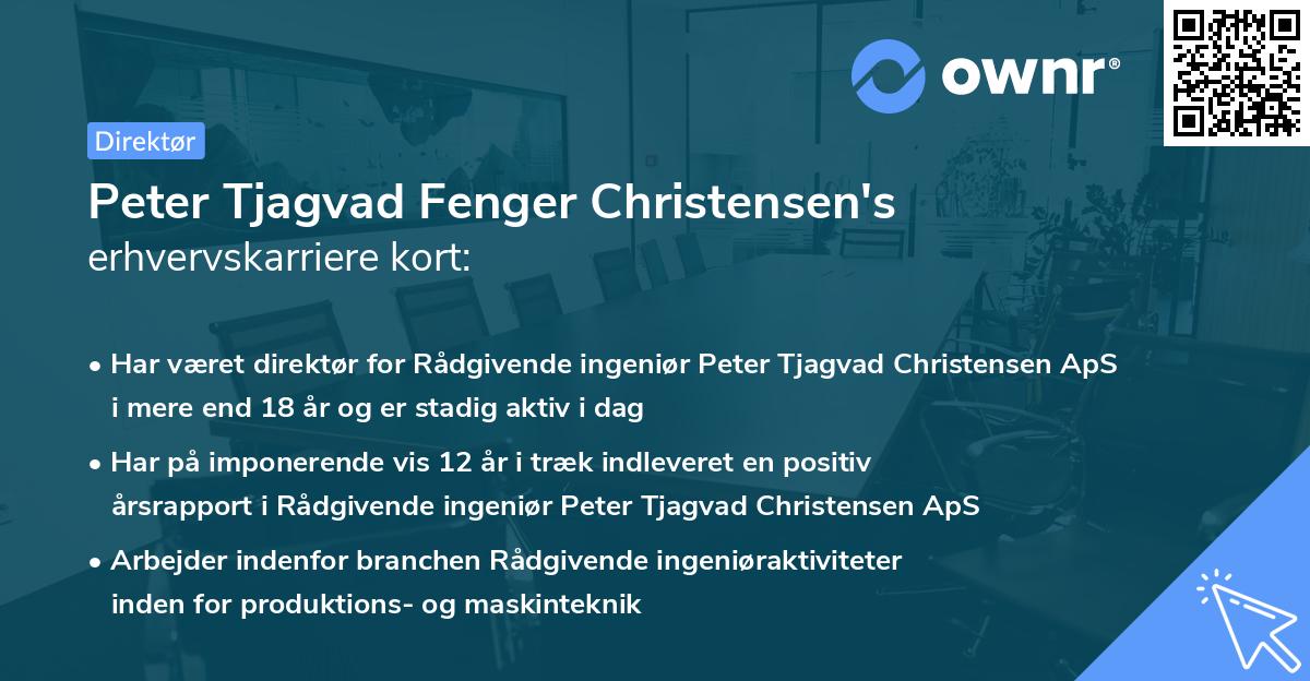 Peter Tjagvad Fenger Christensen's erhvervskarriere kort