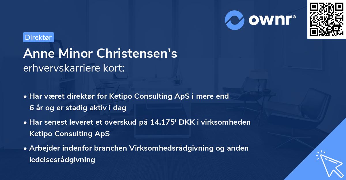 Anne Minor Christensen's erhvervskarriere kort