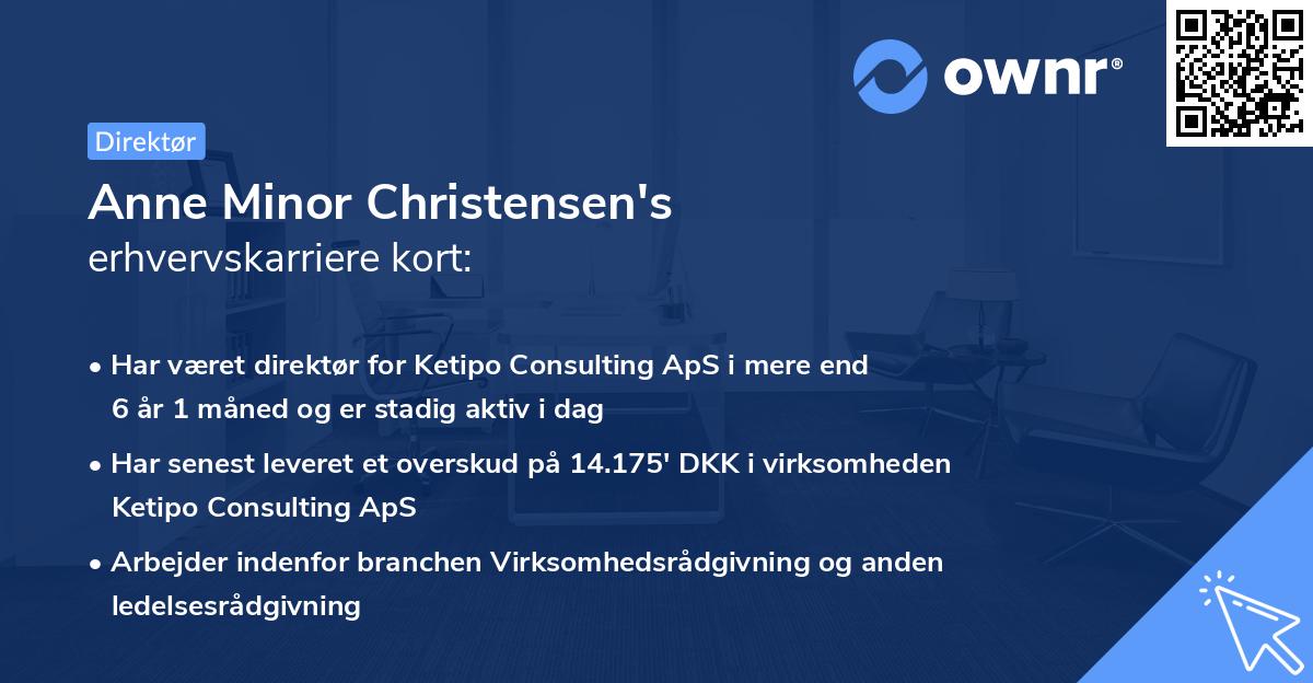 Anne Minor Christensen's erhvervskarriere kort