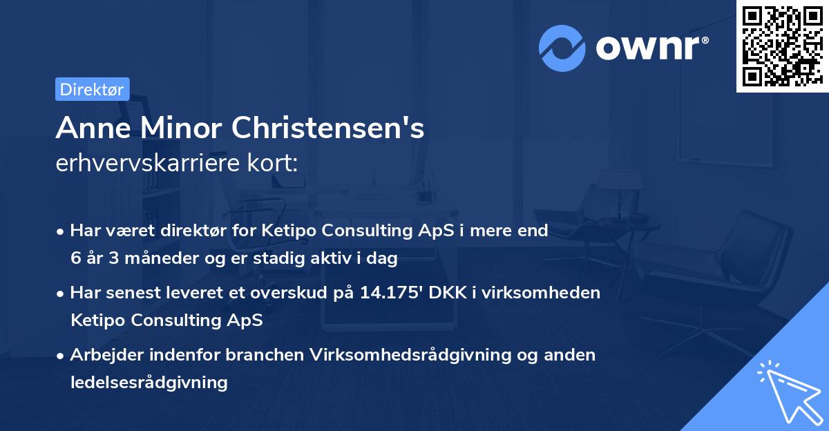 Anne Minor Christensen's erhvervskarriere kort