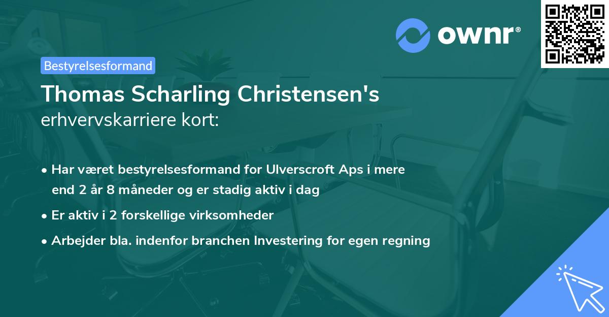 Thomas Scharling Christensen's erhvervskarriere kort