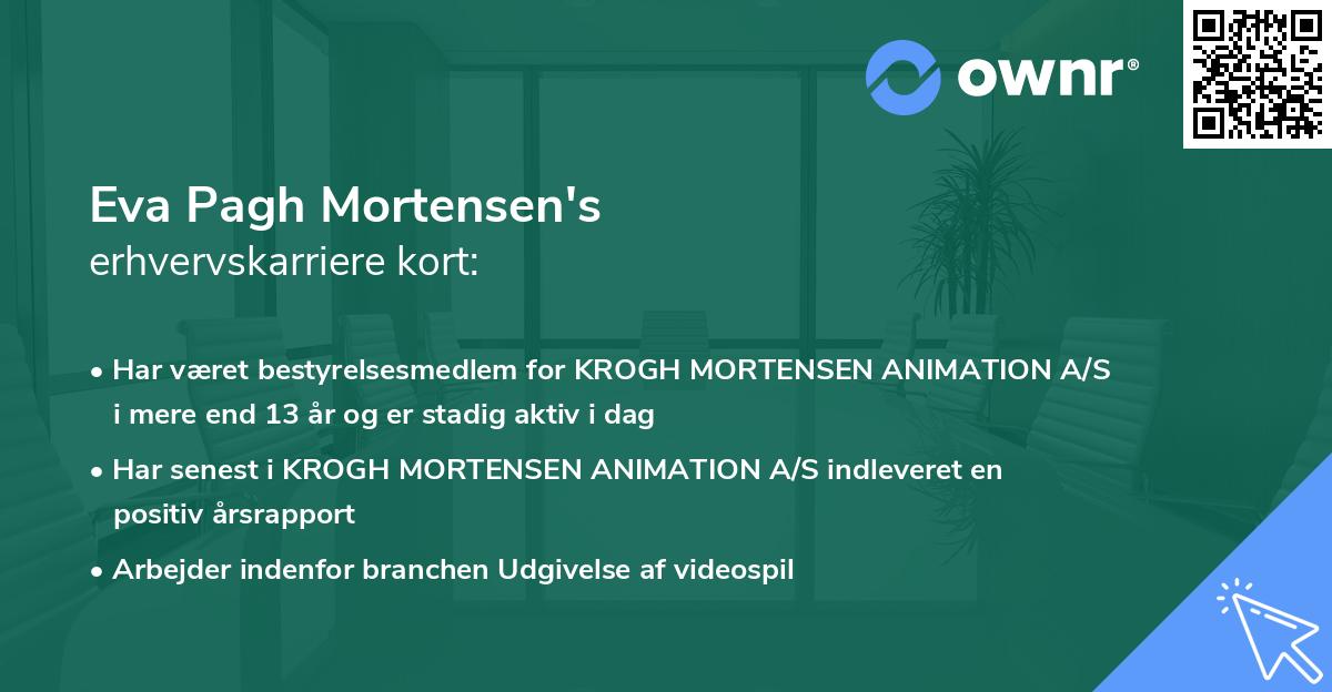 Eva Pagh Mortensen's erhvervskarriere kort